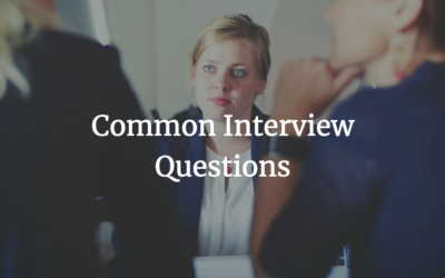 Great job interview? Here are a few common questions!