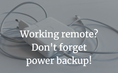 Working remote? Don’t forget a home power backup battery.